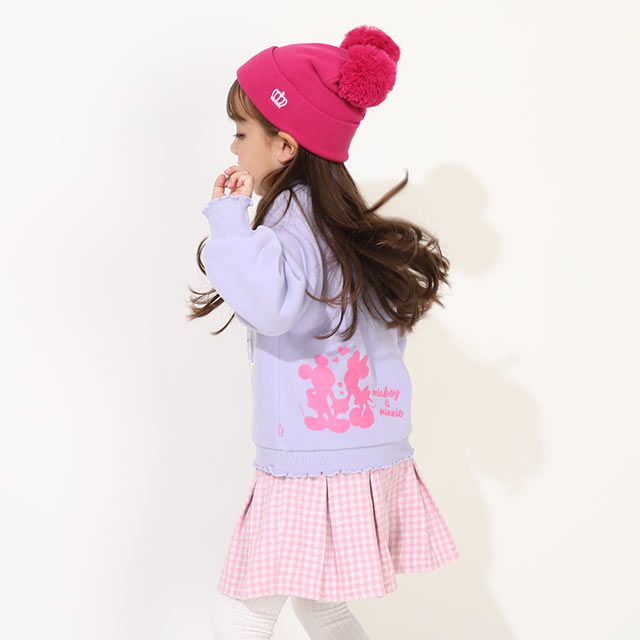 【ベビードール】ミニー フリルリブ裏起毛トレーナー 9992K