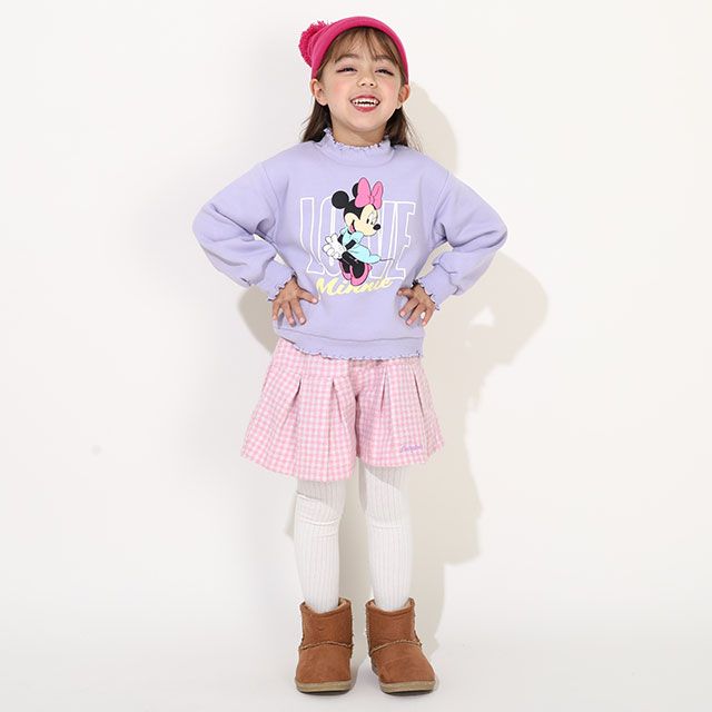 【ベビードール】ミニー フリルリブ裏起毛トレーナー 9992K