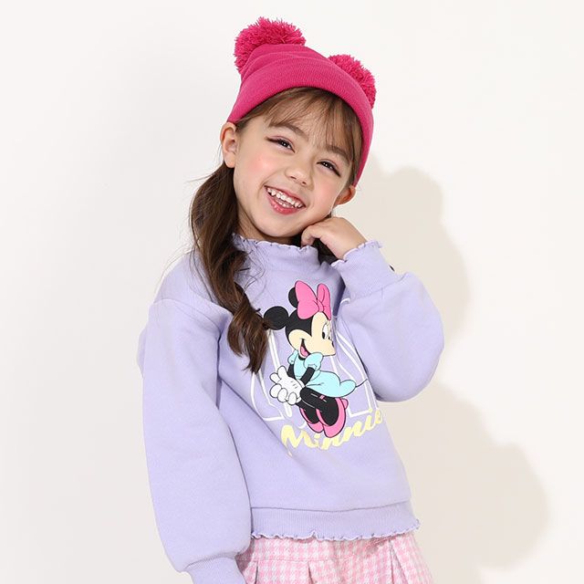 【ベビードール】ミニー フリルリブ裏起毛トレーナー 9992K