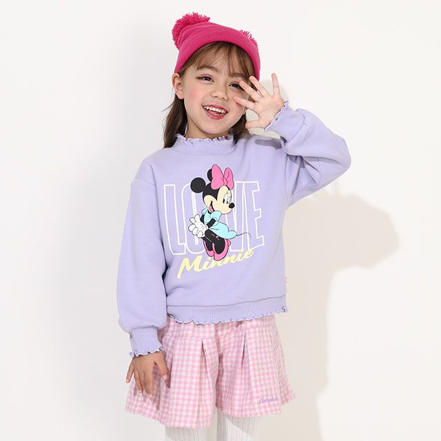 【ベビードール】ミニー フリルリブ裏起毛トレーナー 9992K