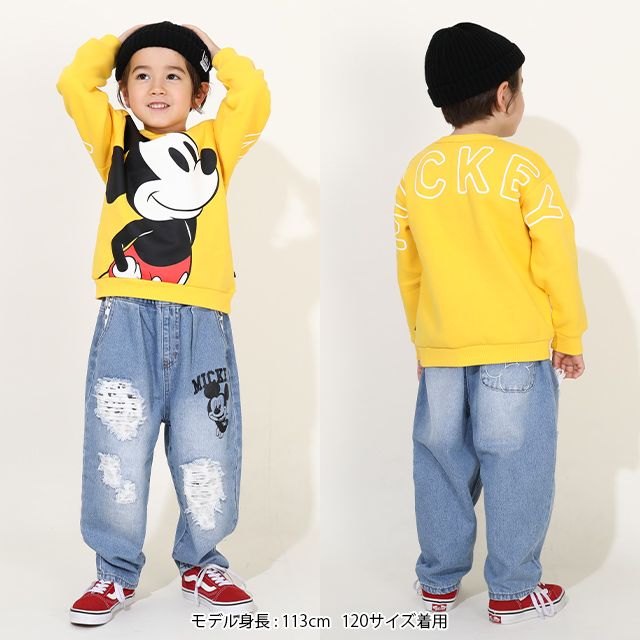 【ベビードール】ミッキー BIGフェイス裏起毛トレーナー 9994K