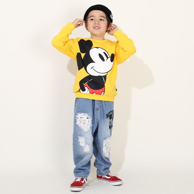 【ベビードール】ミッキー BIGフェイス裏起毛トレーナー 9994K