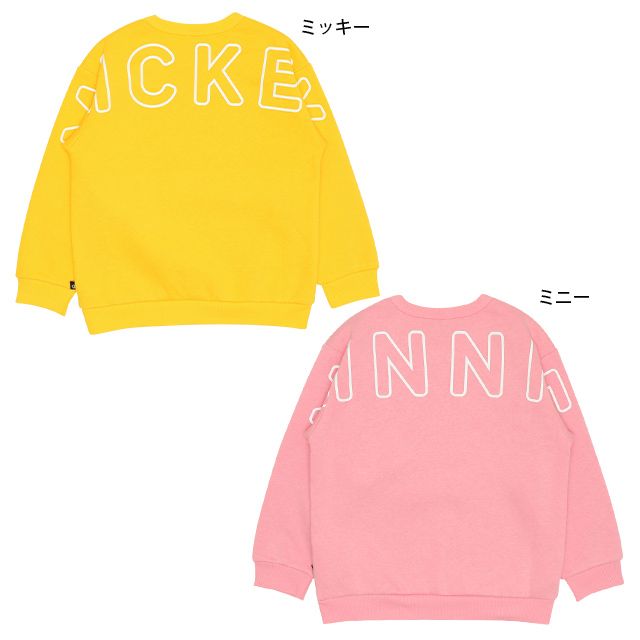 【ベビードール】ミニー BIGフェイス裏起毛トレーナー 9994K / ベビーサイズ キッズ トップス 長袖 裏起毛 秋冬