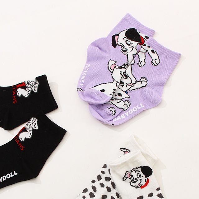 【ベビードール】１０１匹わんちゃん ソックスセット7089 / ベビーサイズ キッズ くつ下 靴下 3足セット 3足組み 3点セット プチプラ 10-13cm・13-16cm滑り止め付き