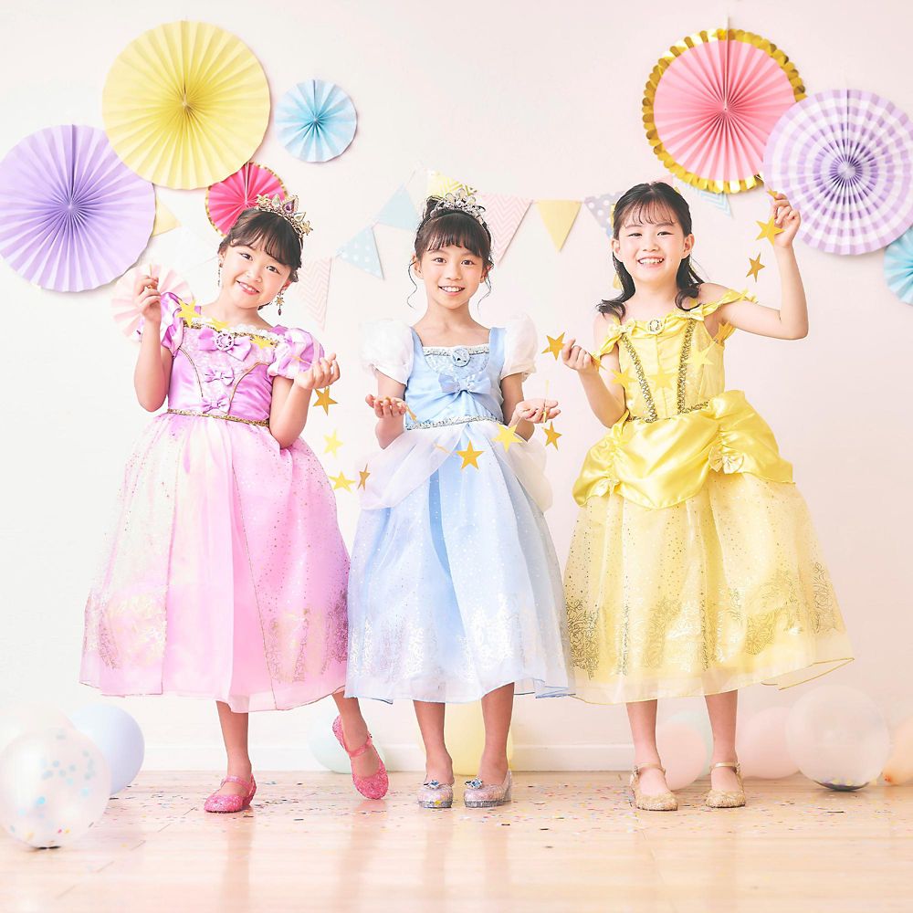 ベル キッズ用ドレス リボン イエロー 100 110 120 130