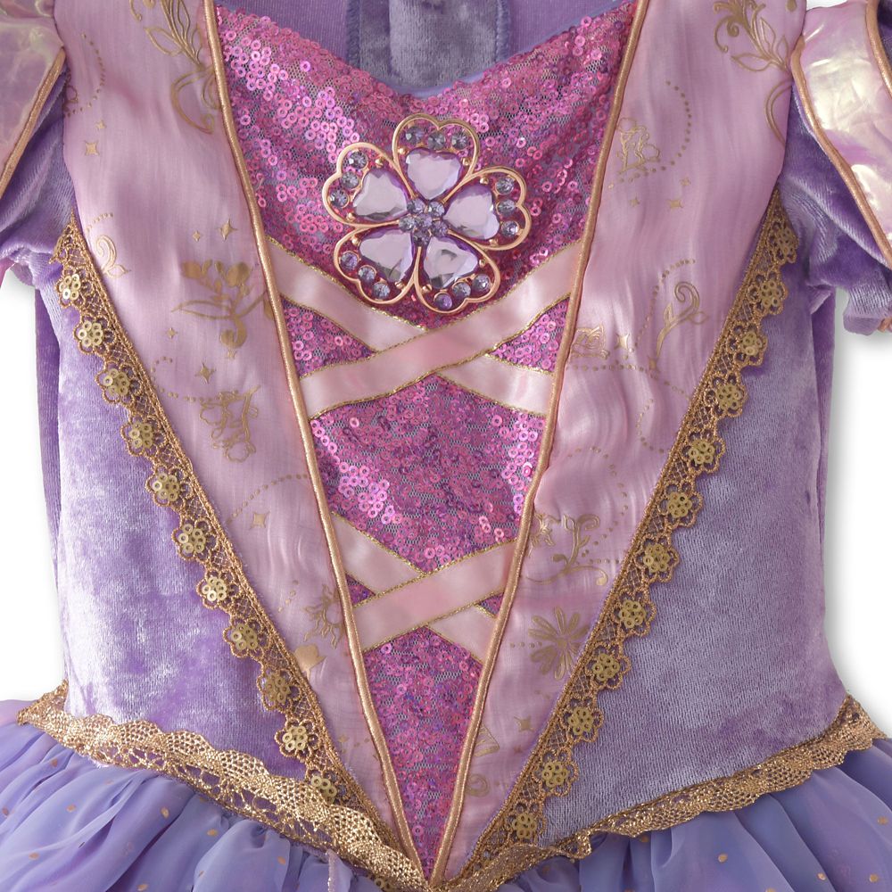 ラプンツェル キッズ用ドレス パープル デラックス 110 120