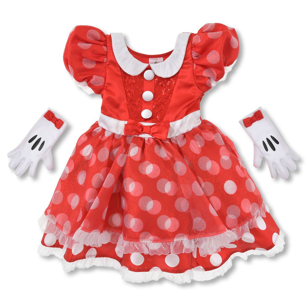 ミニー キッズ用ドレス グローブ付き レッド 100 110 120