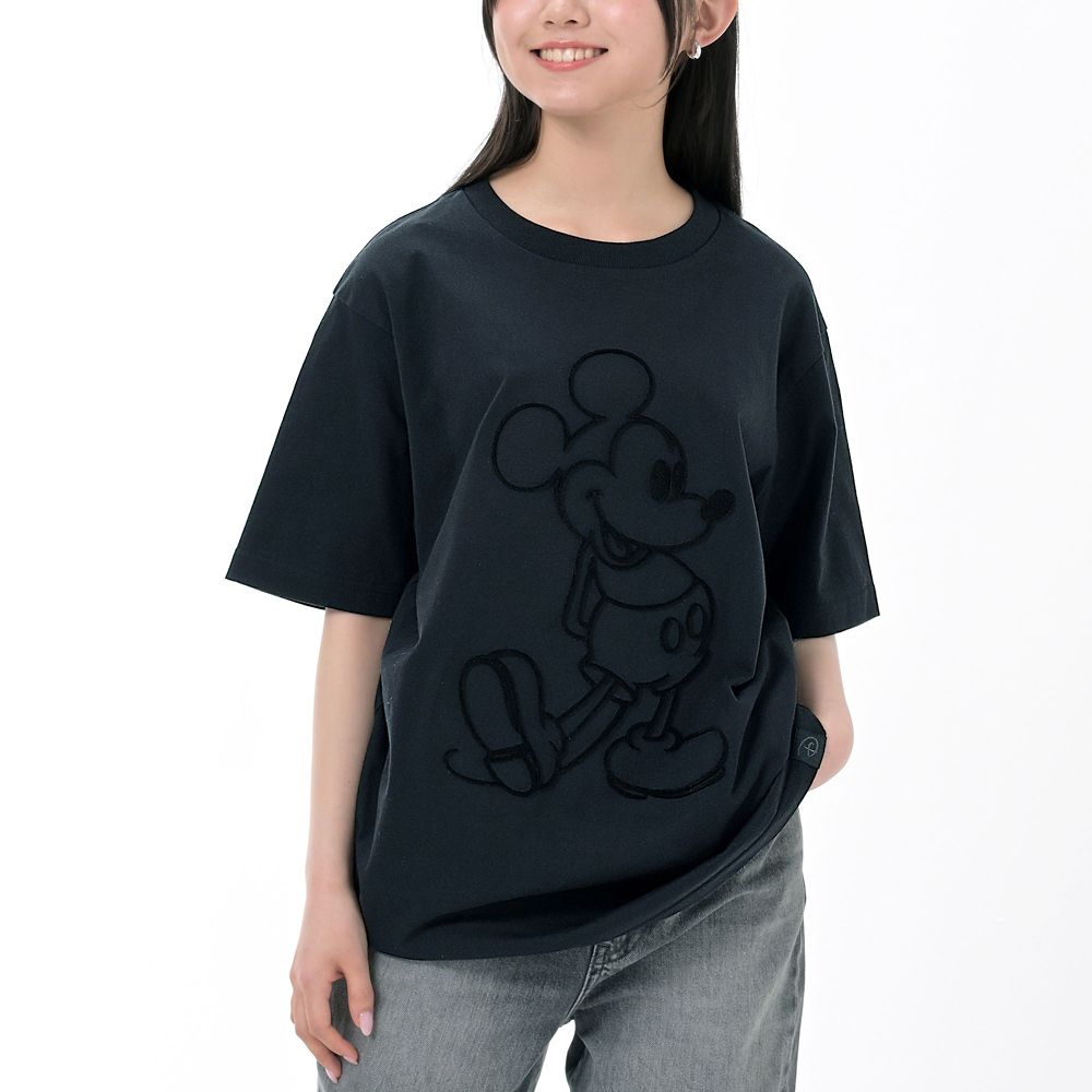 ミッキー 半袖Tシャツ スタンディングポーズ ブラック M L MAGICAL LABEL