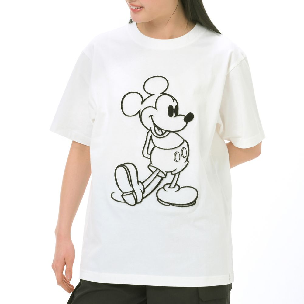 ミッキー 半袖Tシャツ スタンディングポーズ ホワイト M L MAGICAL LABEL