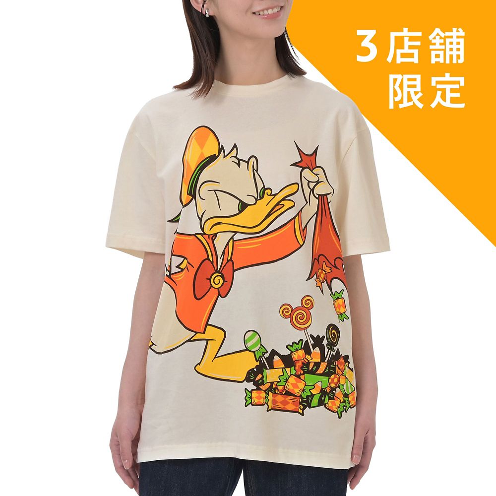 ドナルド 半袖Tシャツ ホワイト L XL Disney Halloween 2026