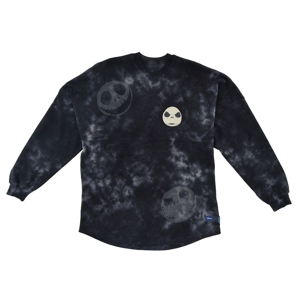 【Spirit Jersey】ジャック・スケリントン 長袖Tシャツ タイダイ染め Tim Burton's The Nightmare Before Christmas