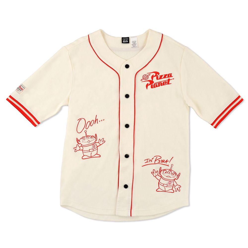 リトル・グリーン・メン／エイリアン 半袖シャツ ベースボールシャツ PIZZA PLANET