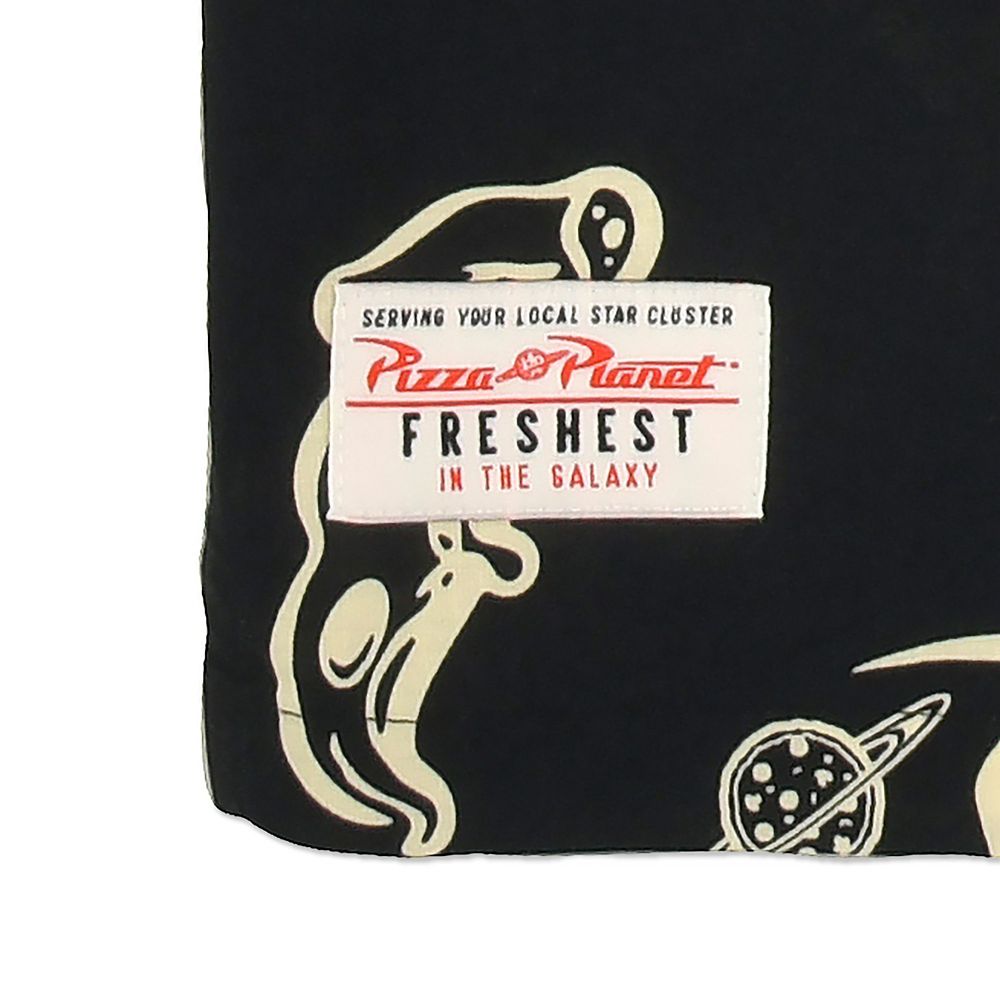 リトル・グリーン・メン／エイリアン 半袖シャツ ブラック L XL PIZZA PLANET