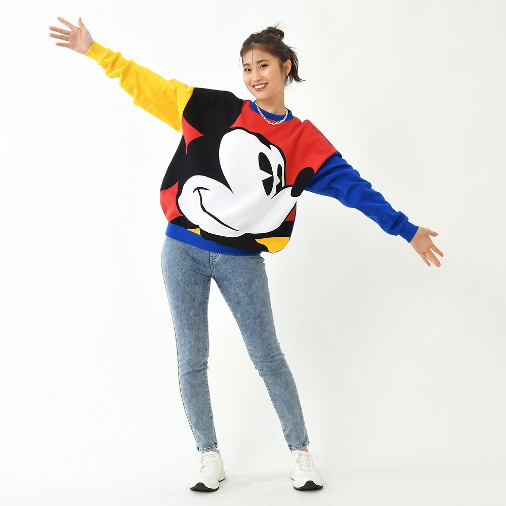 公式 ショップディズニー ミッキー トレーナー パイカットアイ ビビッド Mickey Co
