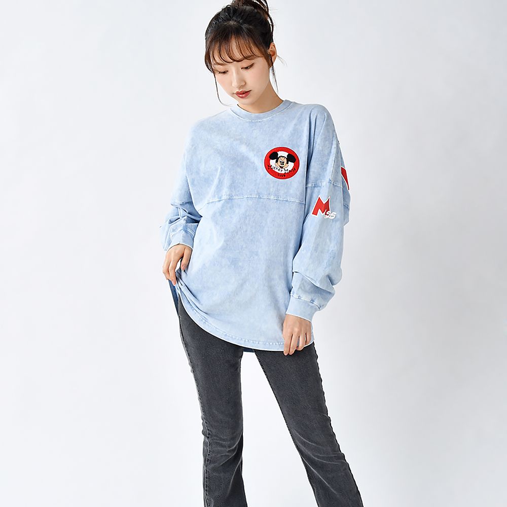 公式 ショップディズニー Spirit Jersey ミッキー 長袖tシャツ L ミッキーマウス クラブ